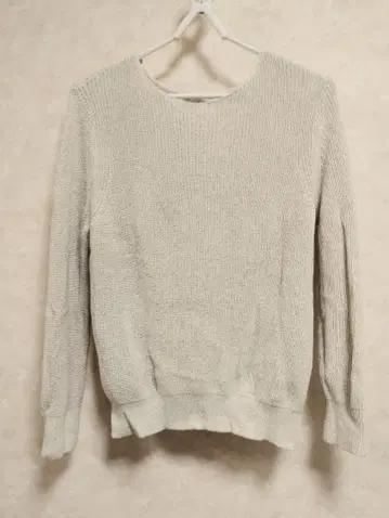 23구 베이지 리브 니트 스웨터 사이즈 38 (9) 배송비 포함