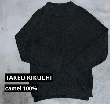 [ 초레어 ] 카멜 TAKEO KIKUCHI 블랙 래글런 슬리브 니트