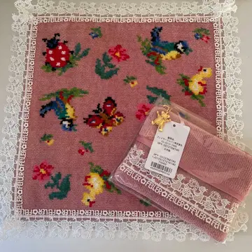 페이러 긴자와 레이스점 콜라보 하이디 레이스 부착 손수건 티슈 파우치