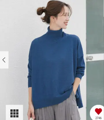 새상품 택 포함! 워셔블 울 터틀 와이드 풀오버 블루 도어즈