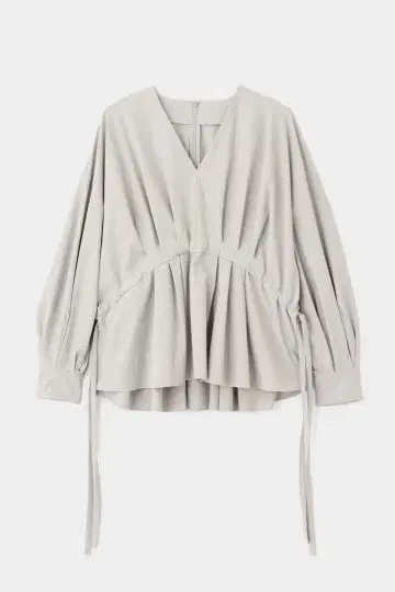 르필 LE PHIL 나일론 스트레치 브로드 블라우스 그레이