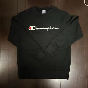 Champion 블랙 맨투맨 L 사이즈