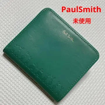미사용 PaulSmith 폴스미스 가죽 접이식 지갑 그린 녹색