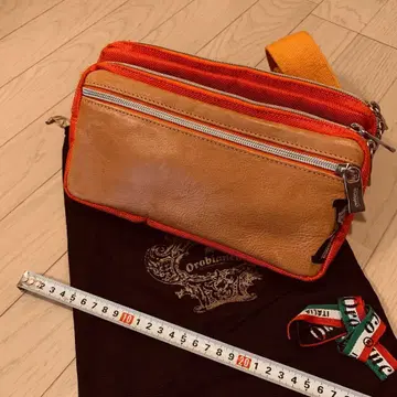 Orobianco 오로비안코 가죽 바디 백 정품 오렌지