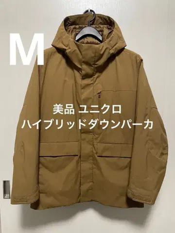 새상품급 유니클로 하이브리드 다운 파카 브라운 사이즈 M