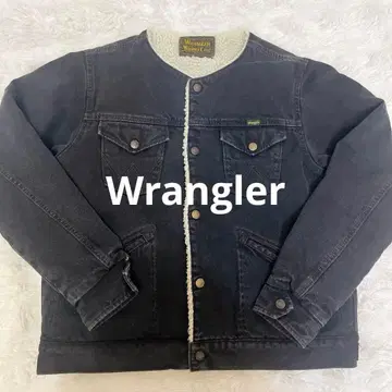 Wrangler 여성용 보아 데님 자켓 블랙