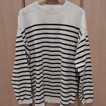 신존 패널 보더 셔츠 네이비