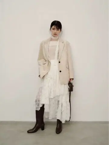 FRAY I.D 아시메 플레어 슬릿 캉캉 스커트