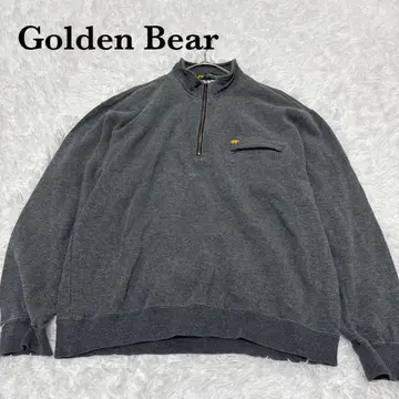 [ 골든 베어 ] 긴팔 하프 지퍼 트레이닝복 자수 그레이 LL 골프