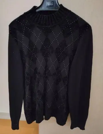 레리안 Leilian 니트 스웨터 블랙 13+