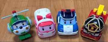 로보카 폴리 변신 로봇 4체 세트! 인기 한국 애니메이션 레어!