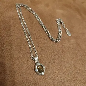 실버 925 브라운 스톤 목걸이