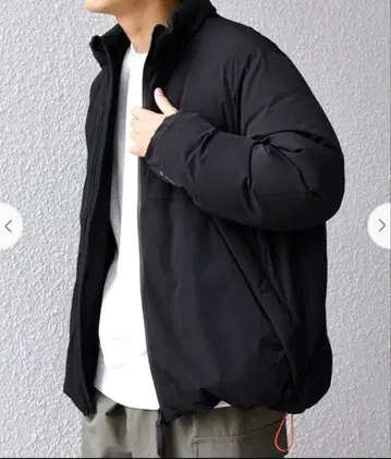 새상품 SHIPS any 슈퍼 스트레치 스탠드 카라 다운 블루종