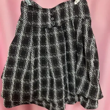 [ evelyn ] 더블 플레어 스커트 깅엄 체크