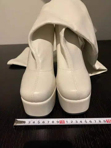 화이트 플랫폼 부츠 37