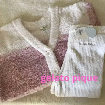 새상품 gelato pique 가디건 & 파우더 리브 레깅스 PINK
