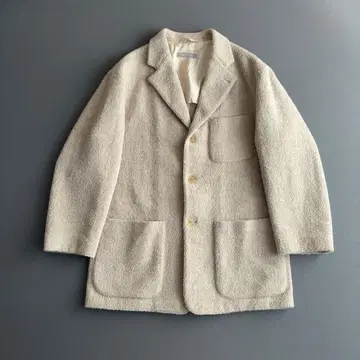 아니오나 알파카 자켓 코트 부클레 보아 울 이탈리아제 2XL