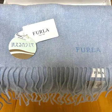 미사용 FURLA 스카이블루 캐시미어 머플러
