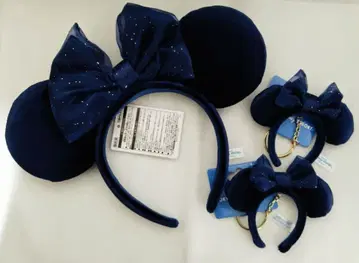 디즈니 머리띠 머리띠 키링 미니 네이비