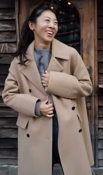 마도카 씨 착용 론 헤르만 별주 ebure 베이지 코트