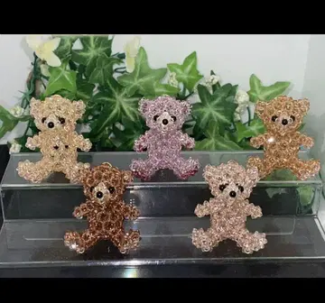 오더 스와로브스키 곰 엔젤 천사의 깃털 키링