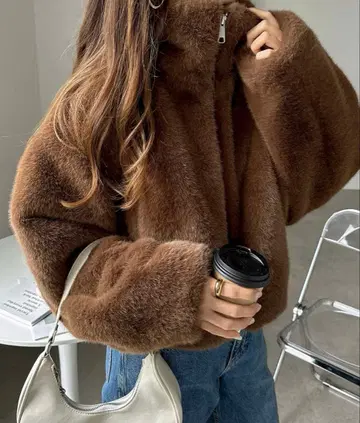 앤도미 인조 모피 숏 기장