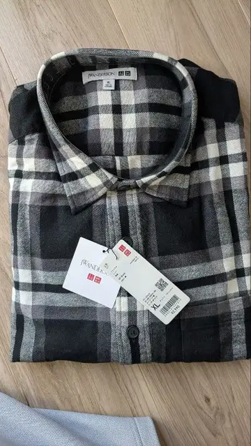 유니클로 JW ANDERSON 플란넬 셔츠/체크 2024AW