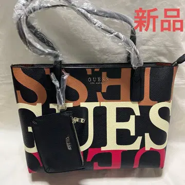 GUESS 블랙&3색 로고 숄더백 파우치 포함