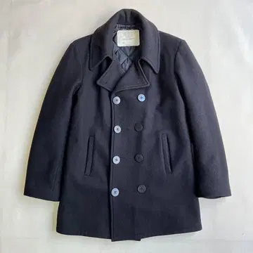 빈티지 USA제 80s 남성용 미들 P 코트 34 XS 블랙