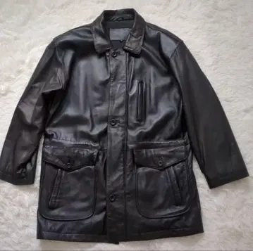 스트라스 코나르 가죽 코트 XL 상당 램 가죽