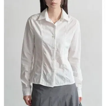 UNE MANSION 러블리 레이스 프릴 슬림핏 칼라 셔츠