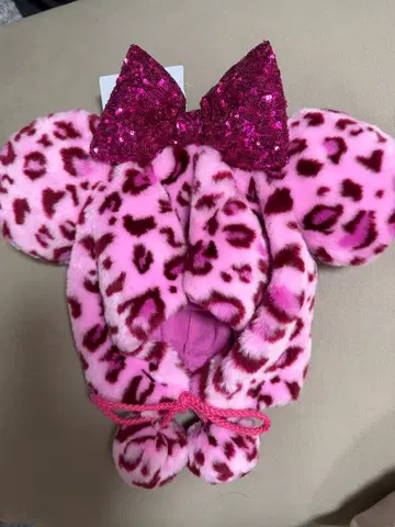 디즈니 팬 캡 레오파드 무늬 2025 핑크