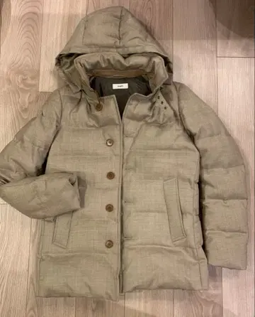 SHIPS 베이지 다운 자켓 후드 부착 S 사이즈