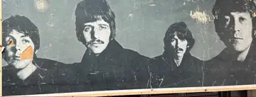 비틀즈 흑백 포스터 대형 흠집 있음