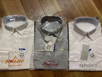 PERSON'S 긴팔 셔츠 세트 화이트 스트라이프