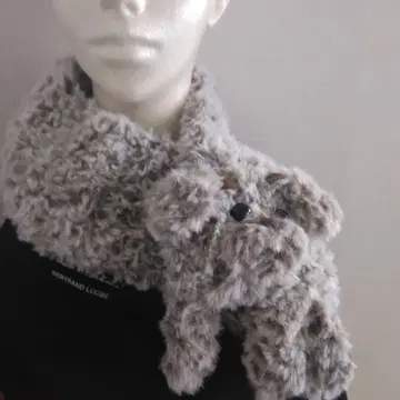 토이 푸들 (강아지) 브라운 계열 머플러