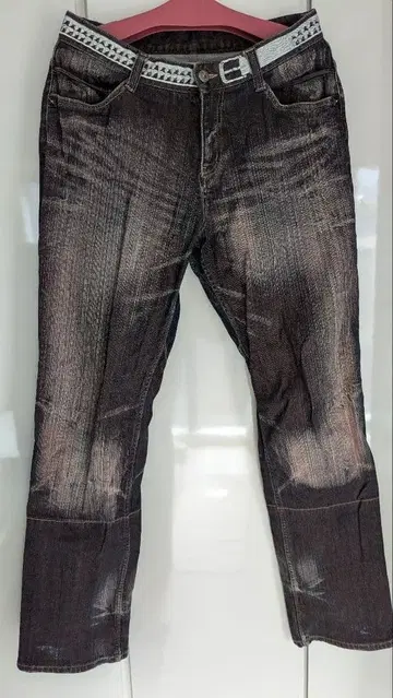 PPFM 롤업 데님 벨트 프린트