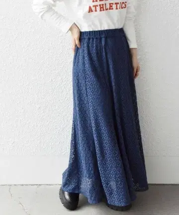 쉽스 패널 레이스 스커트