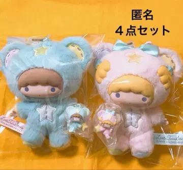 리틀트윈스타 별이 빛나는 밤의 엔젤 마스코트 키링 세트