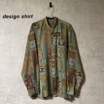 노카라 디자인 셔츠 아트 디자인 레트로 패턴 셔츠