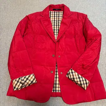 DAKS 빨간색 퀼팅 다운 자켓