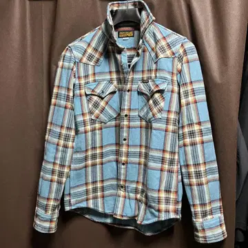 IRON HEART 플란넬 셔츠 M 두꺼운 원단 플란넬 체크 셔츠