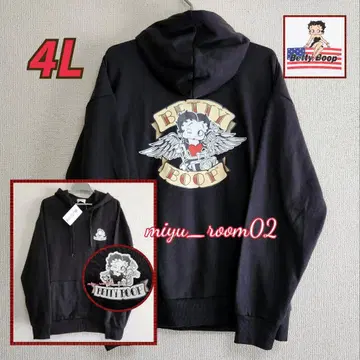 [ 새상품 ] 베티 후드티 (Betty Boop) 바이커 깃털 4L