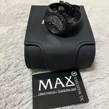 MAX 블랙 크로노그래프 손목시계