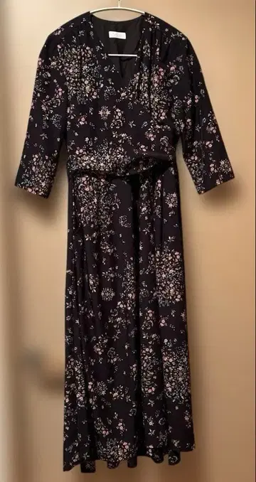 보르지 플라워 프린트 카슈쿨 원피스 꽃무늬 34 사이즈