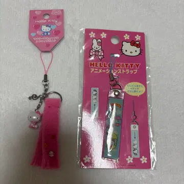 키티 머플러 부착 스트랩 & 애니메이션 스트랩