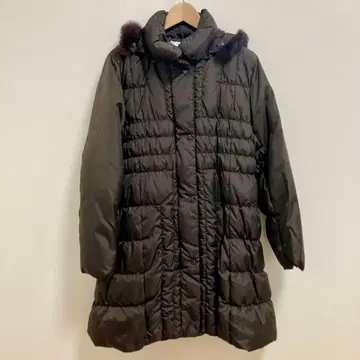 [ 새상품급 ] 다크 브라운 다운 자켓 후드 부착