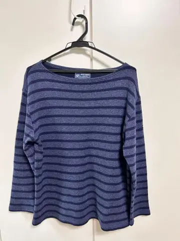 SAINT JAMES 네이비 스트라이프 니트