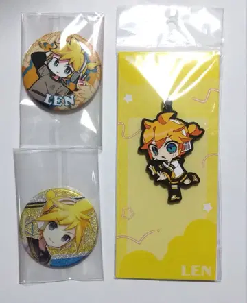 카가미네 렌 러버 키링 캔뱃지 3종 세트