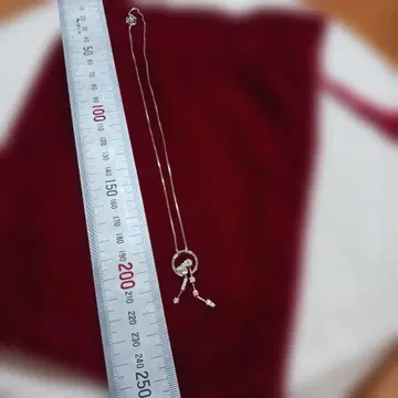 실버 롱 목걸이 지르코니아 포함